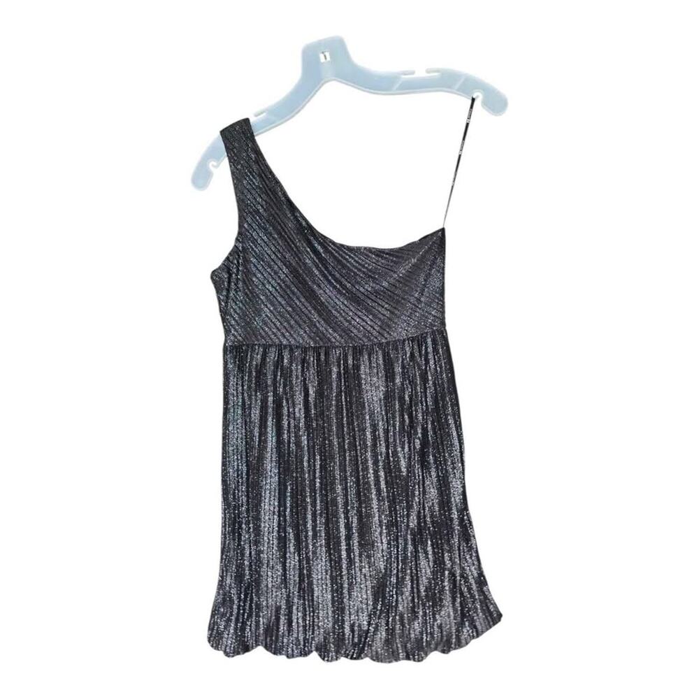 Forever 21 Black Shimmer One-Shoulder Mini Dress S/P
